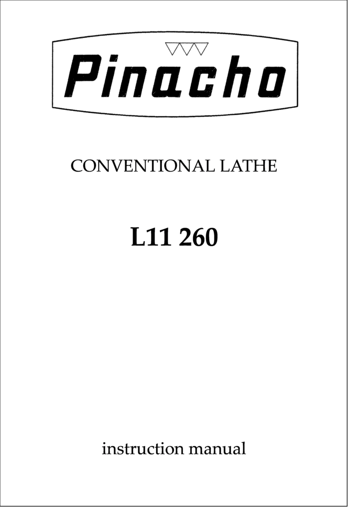 L11 260 Lathe Manual