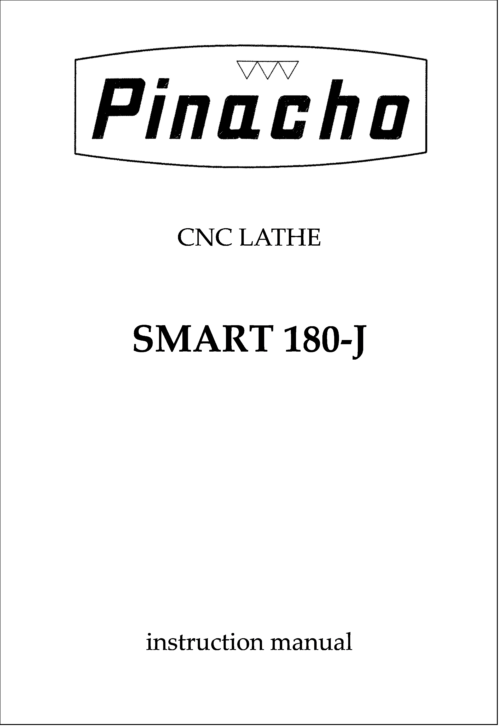 SMART 180-J Lathe Manual
