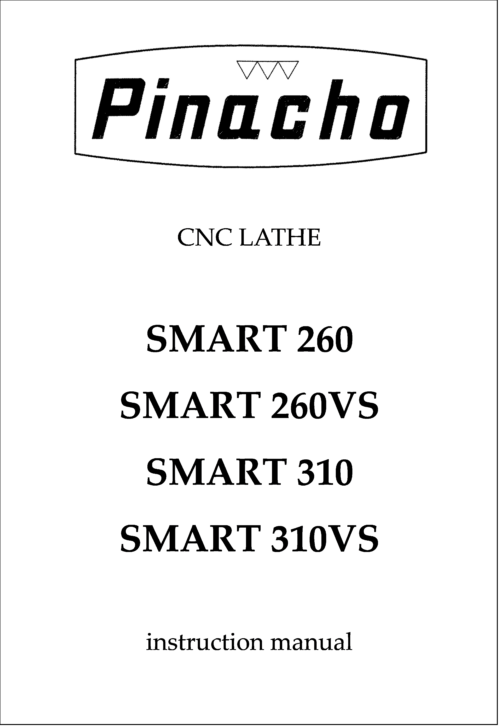 SMART 260, 260VS, 310 and 310VS Lathe Manuals
