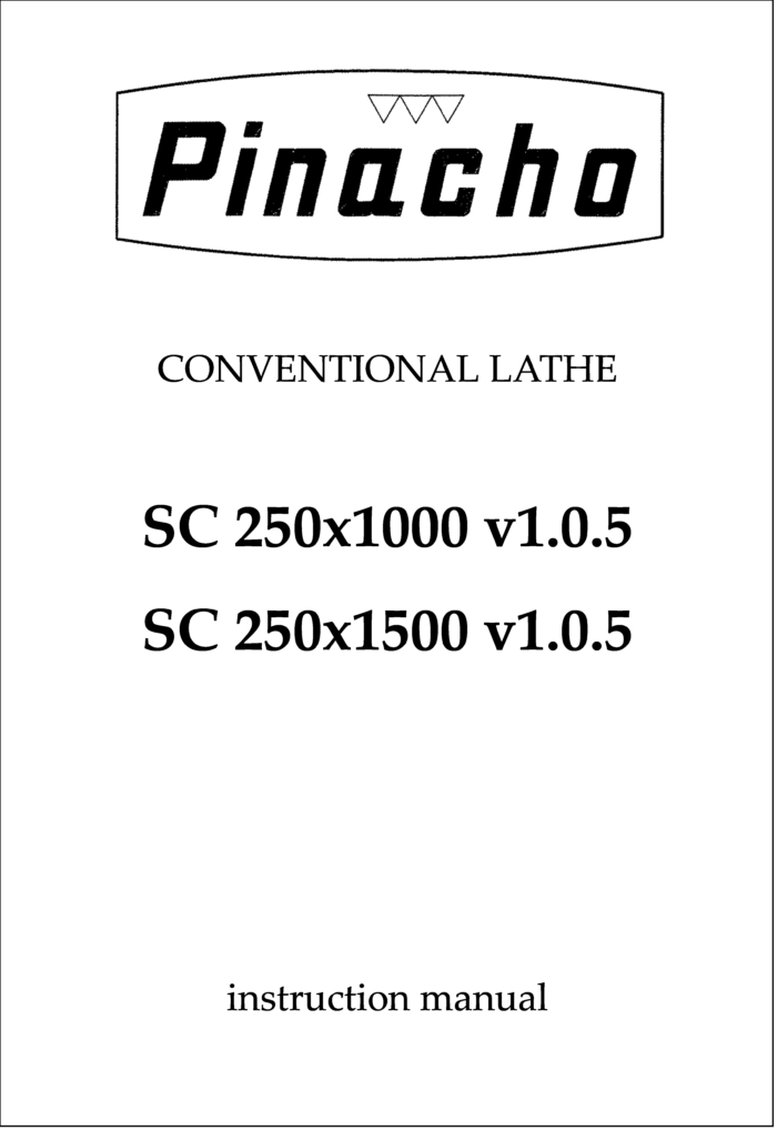 Manual Torno SC v1.0.5 250 x1000 y x1500